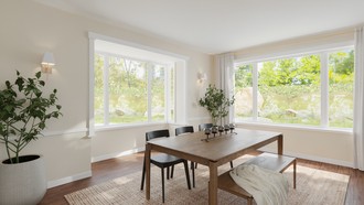 Warm Transitional Dining Room by Havenly Interior Designer Marcela