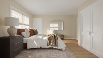 Modern, Warm Transitional Bedroom by Havenly Interior Designer Maria