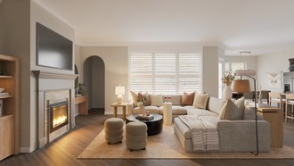 Transitional, Organic Modern Living Room by Havenly Interior Designer Martha
