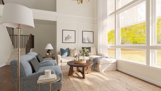Classic Coastal, Modern Cottage Living Room by Havenly Interior Designer Marcela