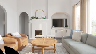 Modern, Traditional, Farmhouse Living Room by Havenly Interior Designer Megan