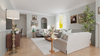 Modern Cottage, Traditional Charm Living Room by Havenly Interior Designer Wan