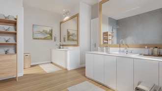 Classic, Coastal, Scandinavian, Organic Modern Bathroom by Havenly Interior Designer Danie