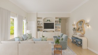 California Cool, Artful Eclectic Living Room by Havenly Interior Designer Natalia