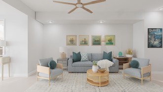 Coastal Living Room by Havenly Interior Designer Candice