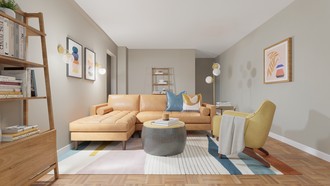 Artful Eclectic Living Room by Havenly Interior Designer Valeria