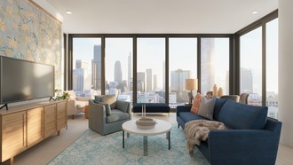 Modern, Midcentury Scandi Living Room by Havenly Interior Designer Candice