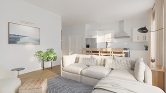 Modern, Coastal, Minimal Living Room by Havenly Interior Designer Megan