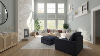 Classic, Farmhouse, California Cool, Warm Transitional Living Room by Havenly Interior Designer Rachel