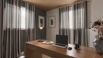 Midcentury Modern, Scandinavian Office by Havenly Interior Designer Wan