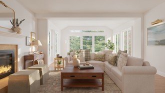 Warm Transitional, New Classic Living Room by Havenly Interior Designer Natalia