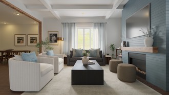 Modern, Classic Coastal Living Room by Havenly Interior Designer Sofia