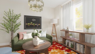 Inspired Modern, Modern Cottage Reading Room by Havenly Interior Designer Wan