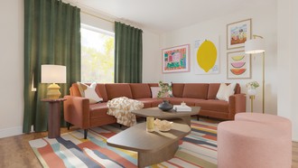 Warm Transitional, Traditional Charm Living Room by Havenly Interior Designer Wan