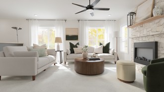 Classic, Organic Modern, Warm Transitional Living Room by Havenly Interior Designer Rachel