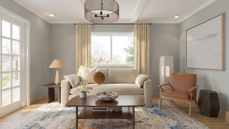 Midcentury Scandi Living Room by Havenly Interior Designer Candice