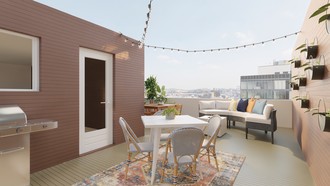 Bohemian, Midcentury Modern Outdoor Space by Havenly Interior Designer Taylor