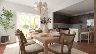 Classic, Transitional Dining Room by Havenly Interior Designer Estefania