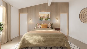 Bohemian, Midcentury Modern Bedroom by Havenly Interior Designer Valeria