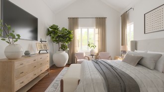 Modern, Transitional, Warm Transitional Bedroom by Havenly Interior Designer Yarin