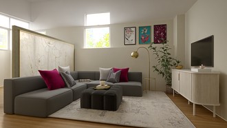 Contemporary, Modern, Glam Living Room by Havenly Interior Designer Amanda