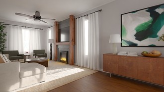 Modern, Transitional Living Room by Havenly Interior Designer Estefania