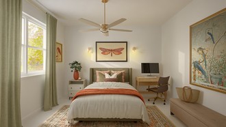 Glam, Rustic, Vintage Bedroom by Havenly Interior Designer Jasmine