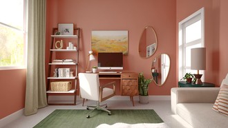 Transitional, Midcentury Scandi Office by Havenly Interior Designer Estrellita