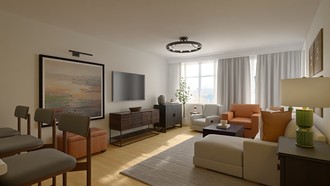 Contemporary, Modern, Warm Transitional Living Room by Havenly Interior Designer Jasmine