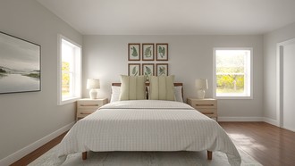 Modern, Rustic, Midcentury Scandi Bedroom by Havenly Interior Designer Hannah