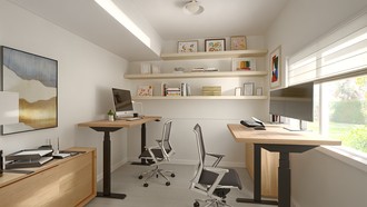 Minimal, Organic Modern Office by Havenly Interior Designer Florencia