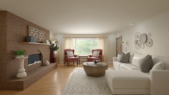 Glam, Transitional Reading Room by Havenly Interior Designer Lina