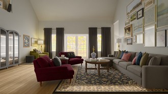 Transitional Living Room by Havenly Interior Designer Rafaela