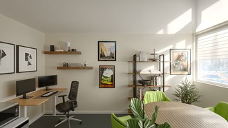 Transitional, Midcentury Modern Office by Havenly Interior Designer Jack