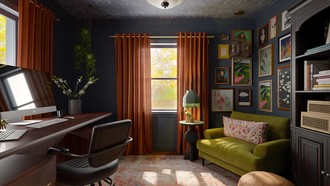Contemporary, Modern, Eclectic, Bohemian, Artful Eclectic Office by Havenly Interior Designer Rafaela