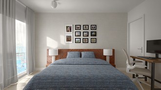 Modern, Warm Transitional Bedroom by Havenly Interior Designer Faith