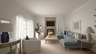 Coastal, Transitional Living Room by Havenly Interior Designer Natalie