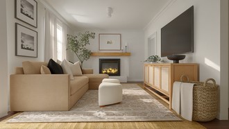 Modern, Minimal, Organic Modern, Warm Transitional Living Room by Havenly Interior Designer Vye
