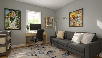 Modern, Midcentury Modern, Scandinavian Office by Havenly Interior Designer Nicole