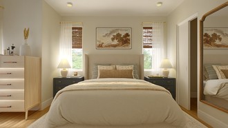 Organic Modern, California Cool, Warm Transitional Bedroom by Havenly Interior Designer Paola
