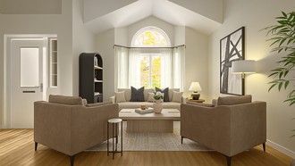 Modern, Transitional, Warm Transitional Living Room by Havenly Interior Designer Paulina