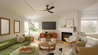 Midcentury Scandi Living Room by Havenly Interior Designer Juan