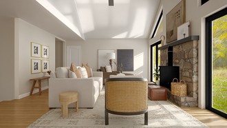 Organic Modern, California Cool, Warm Transitional, Traditional Charm Living Room by Havenly Interior Designer Lisa