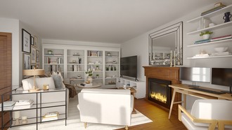 Transitional Reading Room by Havenly Interior Designer Florencia