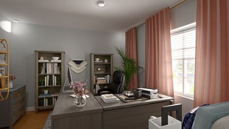 Transitional Office by Havenly Interior Designer Faith
