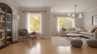 Modern, Eclectic Living Room by Havenly Interior Designer Estefania