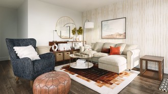 Modern, Eclectic, Bohemian, Global, Southwest Inspired, Midcentury Modern Living Room by Havenly Interior Designer Michelle