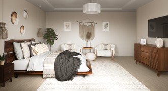 Bohemian, Rustic, Scandinavian Bedroom by Havenly Interior Designer Hayley