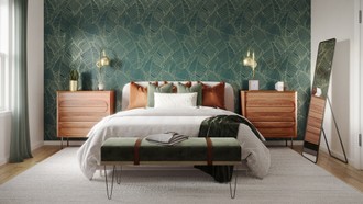 Bohemian, Glam, Midcentury Modern, Scandinavian Bedroom by Havenly Interior Designer Ingrid