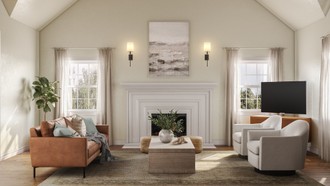 Contemporary, Bohemian, Farmhouse Living Room by Havenly Interior Designer Julieta